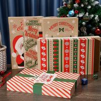 Envoltura de regalo 6pcs cajas de camisa de Navidad kraft paquete de papel su￩ter calcetines suministros de paquete de bufanda