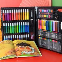 Bleistifte 150 PCs Kinderkunst Set Kinder Zeichnen Wasserfarbe Stift Crayon ￖl Pastellmalereien Lieferungen Schreibwaren 220907
