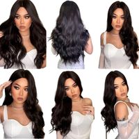 Synthetic Wigs Middle Point Big Wave Chemical Fiber Fl Headg...