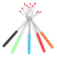 5pcs set Durable BBQ Forks Easy to Carry Hit Color Telescopi...