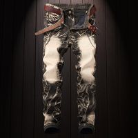 Vintage Jeans Erkekler Yeni Tasarım Hip Hop Pantolon Sokak Giyim Işık Yıkama Kot Pantolon 279s