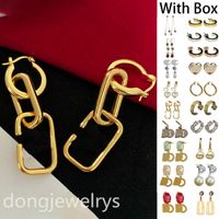 İnci Küpe Basit Trail Big Hoop Küpe Partisi Düğün Hediyesi Takı Nişan Ruby Mektup Yaratıcı Tasarım Küpe Dongjewelrys