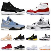 Jumpman 4 Men Basketball Shoes 11 Mens Womens Sneakers 4S Black Cat University Blue Infrared Stratus retrojack Cool Grey 11s разведенные