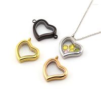 30mm Round Floating Charms Sparkling Locket Pendant Necklace