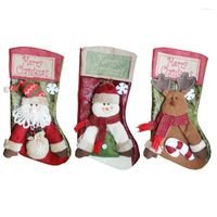 Decorações de Natal Rena Rena High End Stéreo Stocking Home Santa Snowman meias