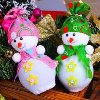 Рождественские украшения Apple Bags Holders Санта -Клаус Снеговик Рождество подарки на кану