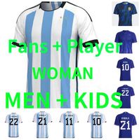 Men Kids Kit 22 23 Argentina Soccer Player Player الإصدار 2022 2023 KUN AGUERO AGUERO DI MARIA DYBALA CORREA LO CELSO MARTINEZ.