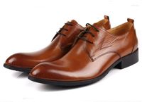 Dress Shoes Large Size EUR45 Black   Brown Tan Business Genu...