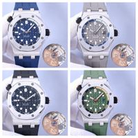 15710 Montre de Luxe Luxury Watch 42x14mm 3120 Movimento automático de movimentação de aço Caixa de borracha Mens relógios de pulso relógios de pulso