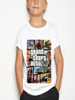 Grand Theft Auto Game Tops Ropa de camiseta GTA 5 Camiseta Trajes de ropa para niños Camisas de niñas Men Summer9584807