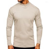Erkek Tişörtleri Erkek Tişörtler artı kadife kalınlaşan sıcak termal iç çamaşırı uzun kollu balıkçıda üst kısımlar Kış kıyafetleri