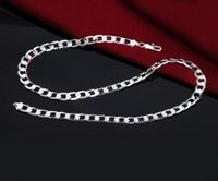 سلاسل الأزياء 925 Sterling Silver Necklace Sideways Men039S Women039S Jewelry Multisize 6mm16180390392003905627483
