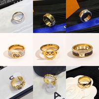 Ringos de carimbo Luxury Jewelry Designer Rings Women Love Charms Supplies Wedding Wedding White White 18k Gold Bated Stainless Steel Non-Fading