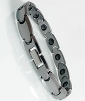 Cha￮ne de liaison Classic Couple Bracelets Bracelet magn￩tique des soins de sant￩ en acier solide en acier