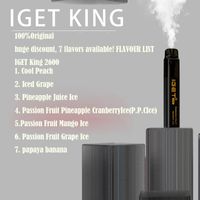 IGET KING 2600 sbuffi sigarette elettroniche Penne usa e getta Dispositivo Legend 350puffs bar