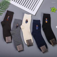 Men' s Socks 1 Pair Gentleman Bear Cotton Men' s Hara...