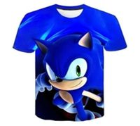 Super Sonic camiseta para meninos impress￣o filhos meninos harajuku 3d ver￣o crian￧as manga curta meninas de camiseta desenho 19700984