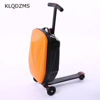Чемоданы klqdzms 20 -дюймовый детский шерный багаж Студент Scooter Scooter Cool Suitcess Case Zipper rackpack 221130