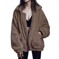 Женский мех 2022 модная зимняя женщина из искусственная куртка черное плюшевое пальто