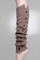 Sonbahar Kış Aksesuar Sarkık Düğme Yün Bacak Isıtıcıları Örgü Dantel Köpekbalığı Tank Tavşan Kürk Kürk Bagaj Kelepçeleri Gaiters Socks Crochet
