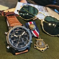 Нарученные часы часов Naviforce Men Quartz Led Analog Fashion Sport Watch Watches Водонепроницаемые мужские кожаные часы Relogio Masculino 2022
