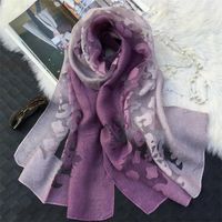 Lenços viiaianles chiffon xale floral imitado lenço de seda outono mulheres femme renda envolve fêmeas de protetor solar feminino