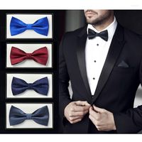 Bow Ties Fashion Mens Solid Color Wedding Suits Accessories Bowtie Formal Business Party Tuxedo Slipsa Manlig fjäril Knut