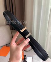Modefraugürtel für Frauen Designer Top Epsom Leder vielseitig reversibler Gürtel klassische Breite 24 mm HE097