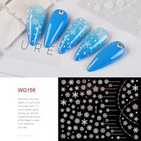 Kits de arte unhas adesivos de desenho animado decalques de floco de neve manicure cuidados de saúde pessoal para decoração de design
