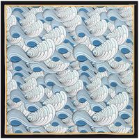 Шарфы 130 см шелковых шарф женщин большие платки волны, столь, квадратные бандана Большой Керхиф
