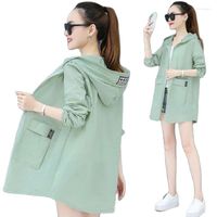 Women' s Trench Coats Sun Protection Clothing Women Mid-...