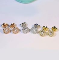 J￳ias de a￧o inoxid￡vel Brincos de diamante feminino Brincos de p￢ntano Brincos de ouro J￳ias de designer Mulheres Earings6241445