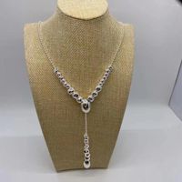 Подвесные ожерелья 2022 Сплав из нержавеющей стали Серебряный цвет серебряный ожерелье из бусинки можно дать в качестве подарка женщинам с бесплатной оптовой торговлей