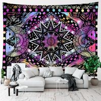 Wandteppiche ￤sthetische Wandteppich Wand Hanging Boho Hippie Room Dekor Himmlische Sonnenmond Schlafzimmer Dekoration Haus