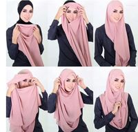 Sciarpe 120pcs/Lot Fashion Hijab/musulmano e facile sciarpa con cappuccio turbante Musulmano Maestro musulmano