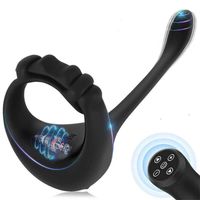Sex toy massager 3 in 1 Cock Vibrator Penis Ring Butt Anal P...