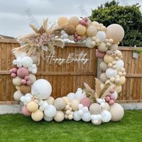 Christmas Decorations Doubled Dusty Pink Balloon Garland Arc...