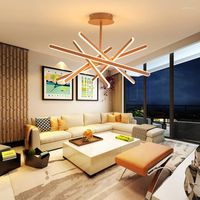 Kronleuchter Kunst minimalistischer Kronleuchter Schlafzimmer Glanz Design für Essdekor -Lampen mit abgelegener nordischer Küche LED Leuchte