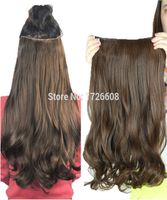 Extenci￳n de cabello ondulada rizada sint￩tica resistente al calor 34 Cabeza completa 5 clip en la extensi￳n del cabello cabello falso a alta temperatura 3789779