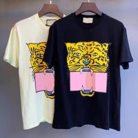 2022 neue Sommer T Shirt Für Frauen Herren Mit Buchstaben Tier Printted Luxus Designer Kurzarm Dame Casual Kleidung 2 farben