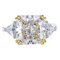 100 ٪ 925 sterling Silver G Color خلق Moissanite Gemstone خاتم الزفاف للنساء المجوهرات الراقية