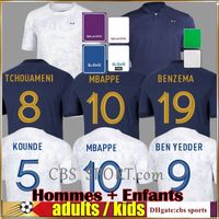 Benzema 2022 Soccer Jersey Qatar World Cup French Mbappe Pogba Griezmann Varane Football Shirt Pavard Kids Kit Socks Kante Maillot de Foot Pavard Hommes