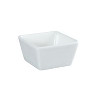 4 oz. Square Bright White Porcelain Dipping Bowl Sauce Cup S...