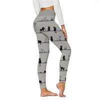 Active Pants Women Fashion Printed Print Hip Lift High Elast...