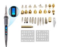 Handwerkswerkzeugzubeh￶r 60W AC220240V Digitale Display Holzbrennung L￶tkisbleiben Crafts Tools Pyrography Pen Machine Kit 4863243