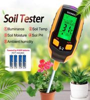 Meters 5in1 Soil Tester Multifunctional Detector Moisture Me...