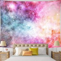 Camess Renkli Galaxy Uzay Duvar Goblen 3D Baskı Kızlar İçin Büyük Sanat Asılı Dekorasyonlar Yatak Odası Oturma Odası