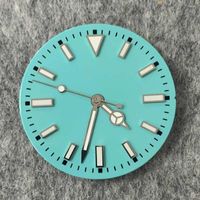 Uhr Reparaturkits 29 mm aseptisches Zifferblatt ohne Kalender Hände grün leuchtend für NH35/NH36/8215/Mingzhu 2813 Bewegung