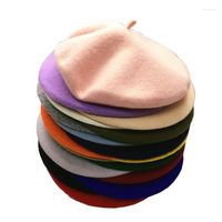 Berets Winter Femmes Casual Wool Beret Cap Girl Cashmere Artist Knit Hat Bone Casquetee