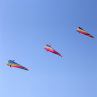 Hochstärke Fasertuch Kite Bunte Skelett- Langer Schwanz leicht zu fliegen Strand Kites Outdoor Sport Play264b